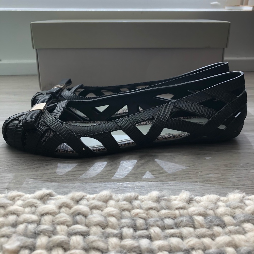 Melissa x Jason Wu Black Jelly Flats